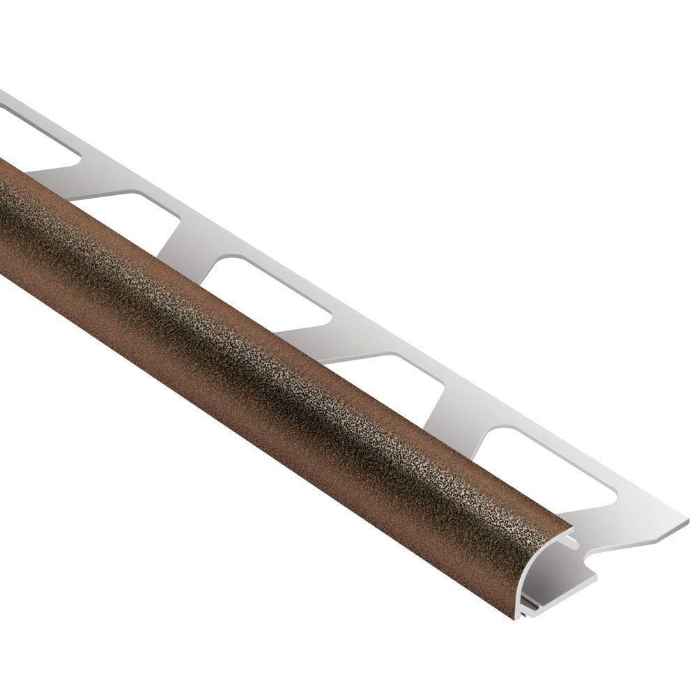 Schluter RONDEC Profilé de bordure rond - aluminium bronze 1/2" (12.5 mm) x 8' 2-1/2"