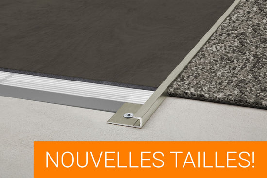Schluter VINPRO-S Profilé de bordure pour revêtement de vinyle - aluminium anodisé chrome brossé 11/32"