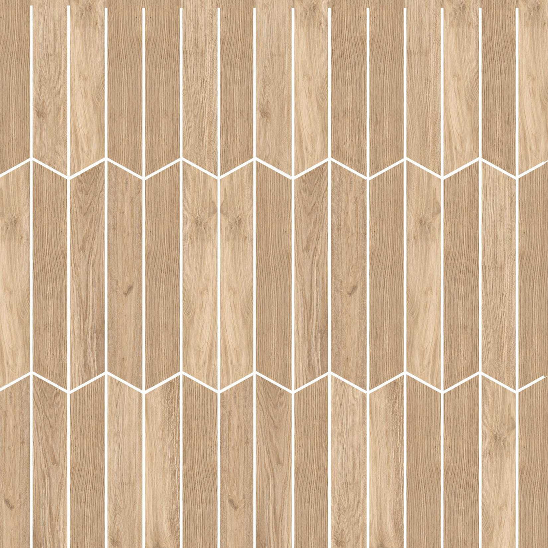 Carreaux de céramique Collection Elisir Royal 3 po x 18 po motif chevron beige mat