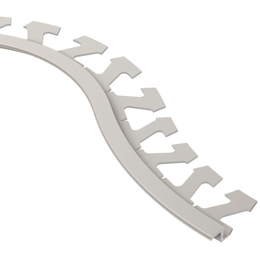 Schluter RENO-TK Radius Profilé réducteur - aluminium anodisé nickel mat 1/4" (6 mm) x 8' 2-1/2"