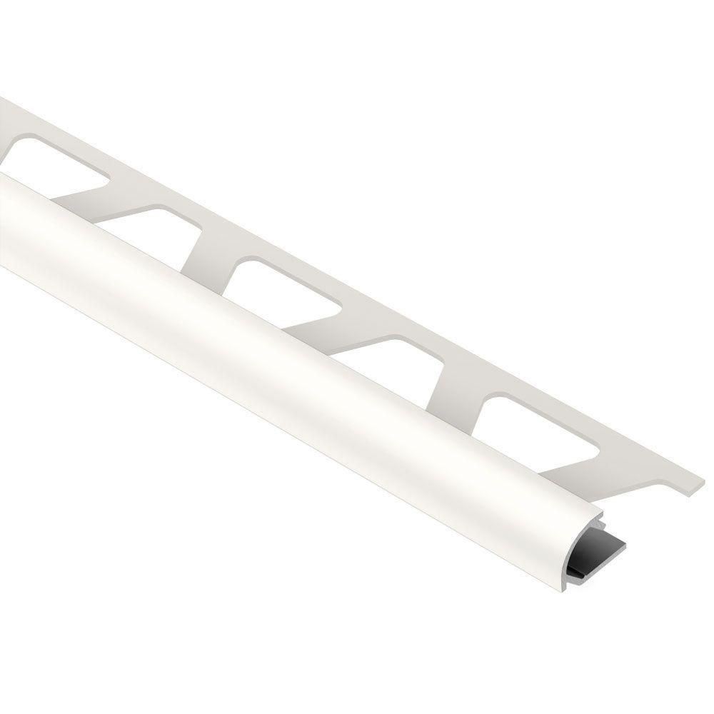 Schluter RONDEC Profilé de bordure rond - aluminium blanc 3/8" (10 mm) x 8' 2-1/2"