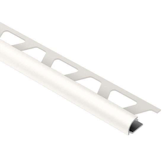 Schluter RONDEC Profilé de bordure rond - aluminium blanc 3/8" (10 mm) x 8' 2-1/2"
