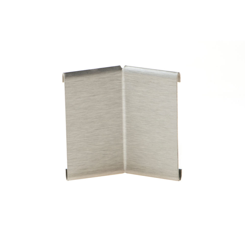 Schluter SCHIENE-STEP Coin intérieur 135° avec ailette verticale 1-1/2" - acier inoxydable (V2) brossé 11/32" (9 mm) x 8' 2-1/2"