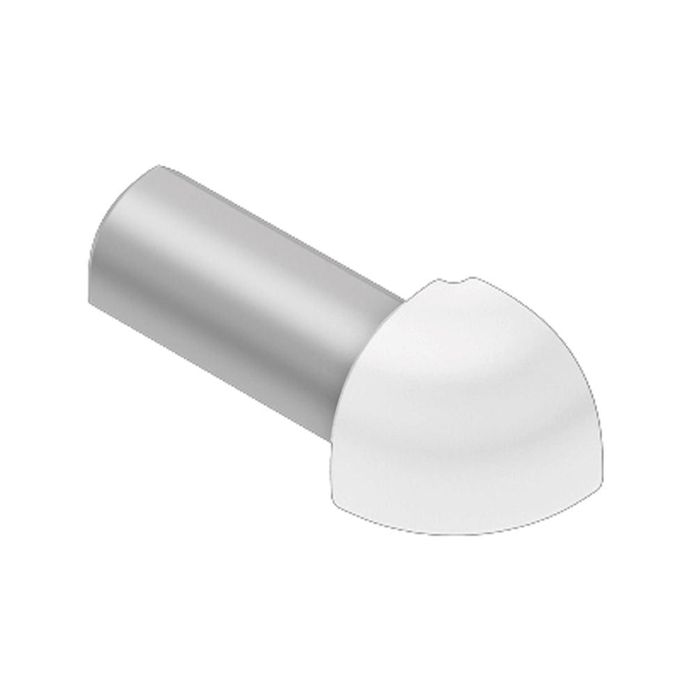 Schluter RONDEC Coin extérieur 90° - aluminium anodisé blanc éclatant 1/2" (12.5 mm)
