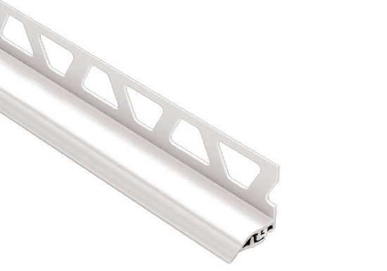 Schluter DILEX-AS profilé joint périmétral PVC blanc éclatant 8' (2-1/2) avec ailette d'ancrage et ruban adhésif