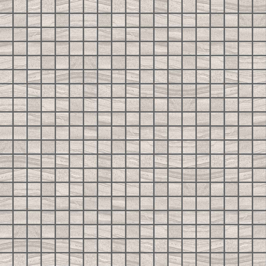 Carreaux de céramique Collection Paros 2 po x 2 po, gris pâle, finition mate