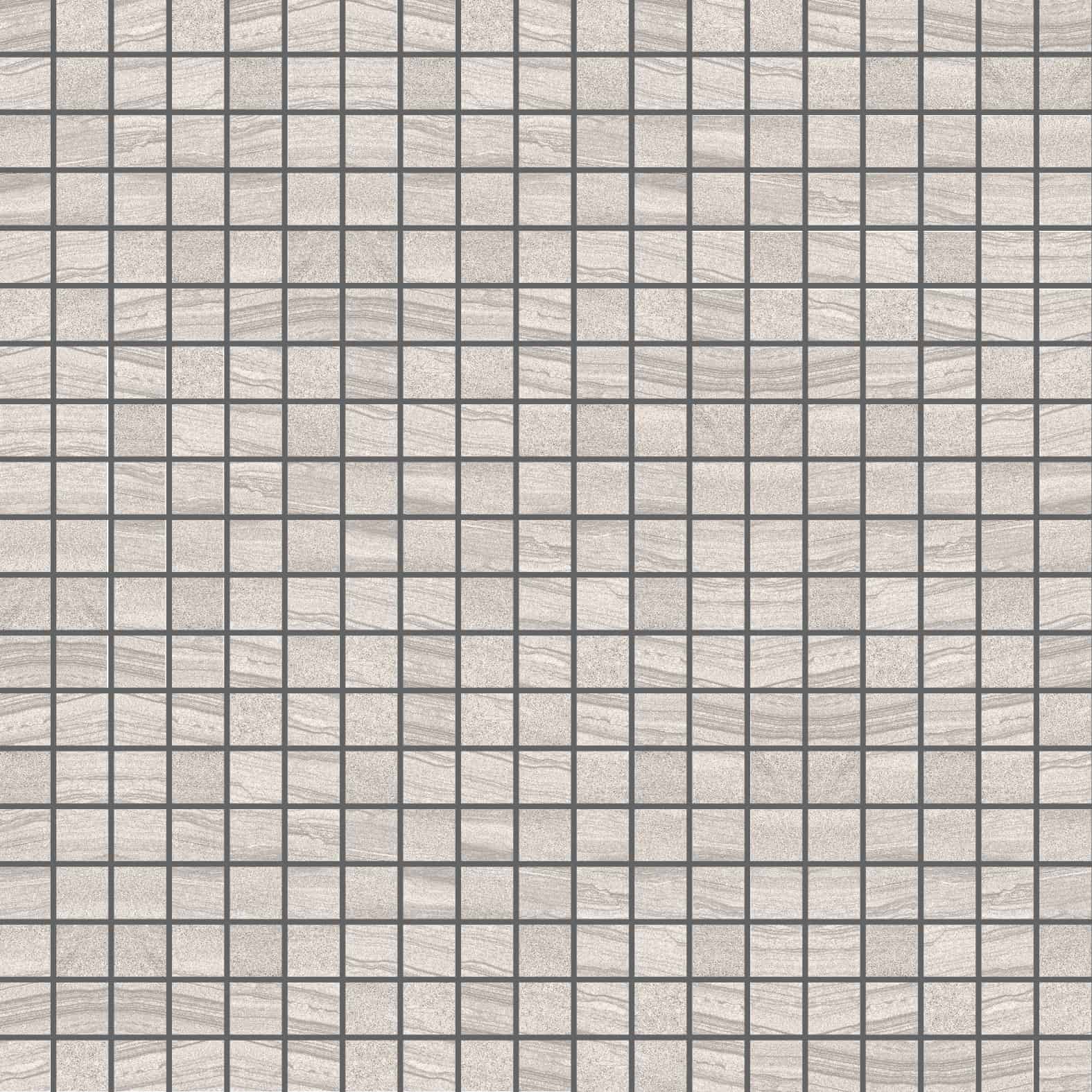 Carreaux de céramique Collection Paros 2 po x 2 po, gris pâle, finition mate