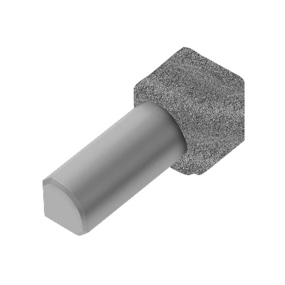 Schluter - RONDEC - Coin extérieur 90° - alum. étain 1/2