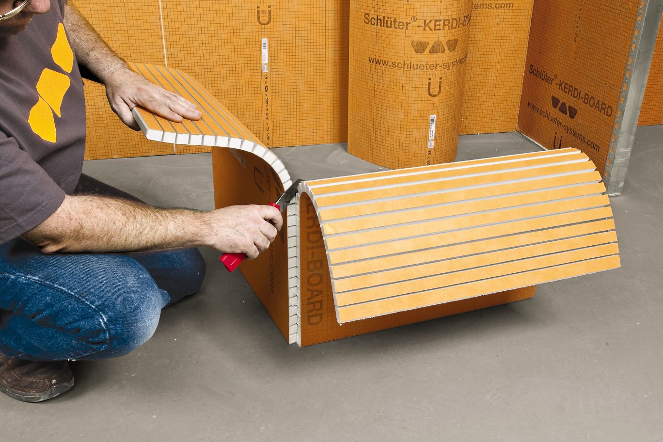 Schluter KERDI-BOARD-V Panneau à rainures verticales 1" x 24-1/2" x 96"