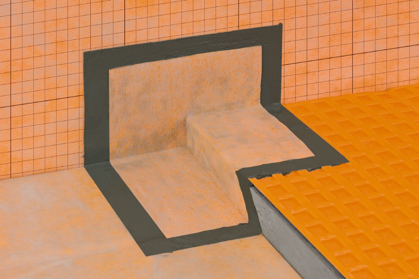Schluter KERDI-KERS Coin d'étanchéité préformé gauche pour douches sans seuil 1-3/32"