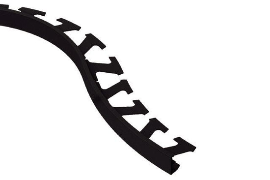 Schluter SCHIENE Profilé radius de bordure de mur - aluminium noir mat 1/4" (6 mm) x 8' 2-1/2"