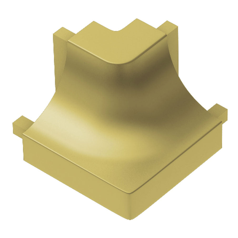 Schluter DILEX-AHK Coin extérieur rond 90° avec un radius de 3/8" (10 mm) - aluminium anodisé laiton mat