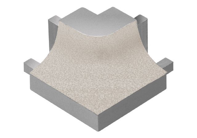 Schluter DILEX-AHK Coin extérieur rond 90° avec un radius de 3/8" (10 mm) - aluminium ivoire