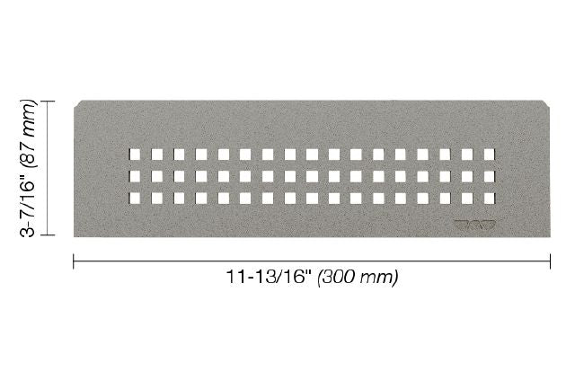 Schluter SHELF-N Étagère rectangulaire pour niche modèle Square - aluminium gris pierre