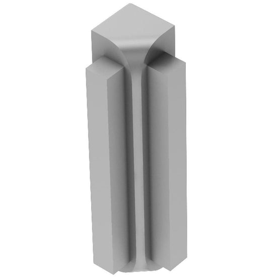 Schluter RONDEC-STEP Coin intérieur 90° avec ailette verticale de 2-1/4" - aluminium anodisé mat 3/8" (10 mm)