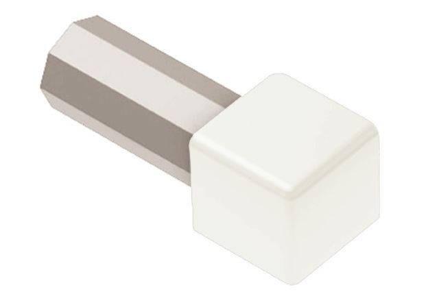 Schluter QUADEC Coin extérieur 90° - aluminium blanc 7/16" (11 mm)