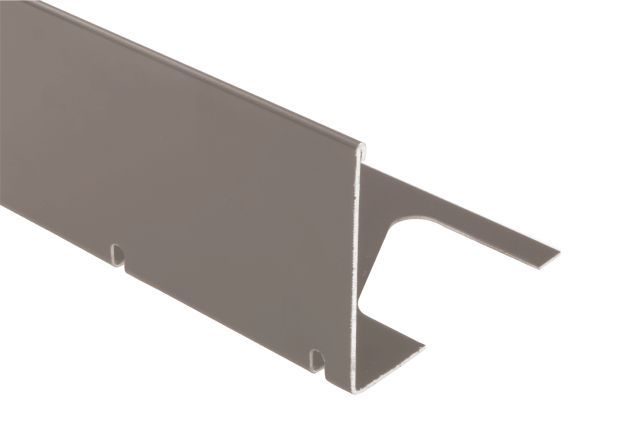 Schluter BARA-RWL profilé radius de bordure de balcon, aluminium gris métallique, 1" (25 mm) x 8' 2-1/2"