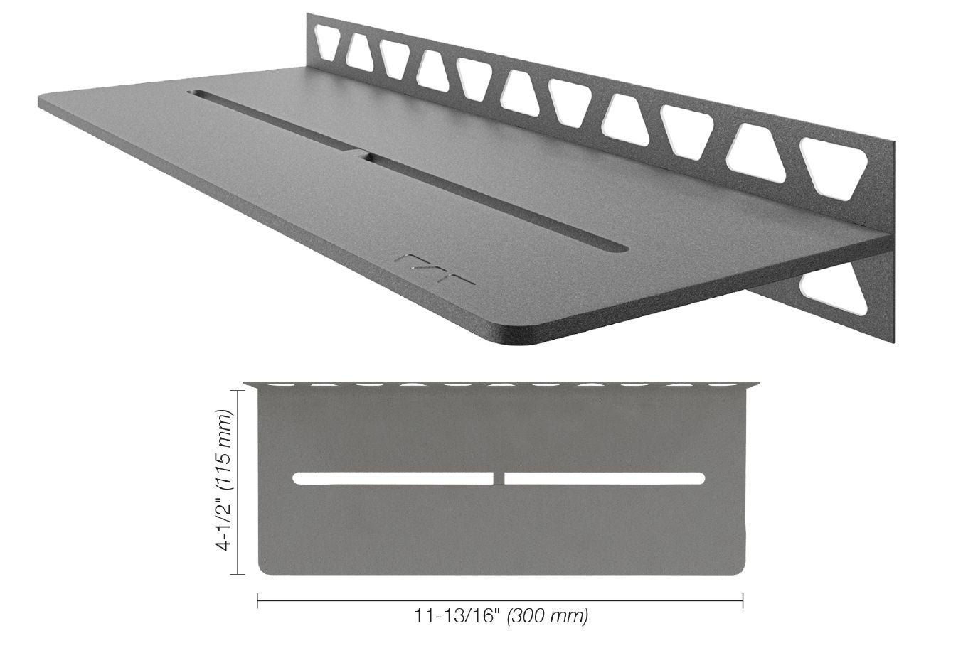 Schluter SHELF-W Étagère murale rectangulaire modèle Pure aluminium étain