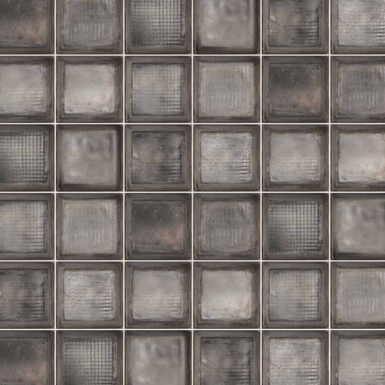 Carreaux de céramique | Collection Glass Blocks - 8 po x 8 po Noir Cendré 8 po x 8 po Lustré