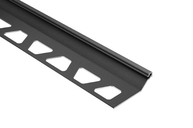 Schluter FINEC-SQ Profilé de finition et de protection des rebords aluminium anthracite foncé 7/16" (11 mm) x 8' 2-1/2"