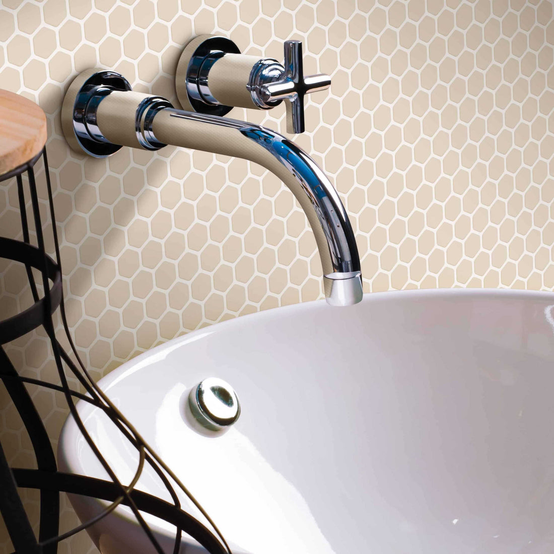 Carreaux de céramique | Collection Precious - Mosaïque Hex - 0,6 po x 0,6 po