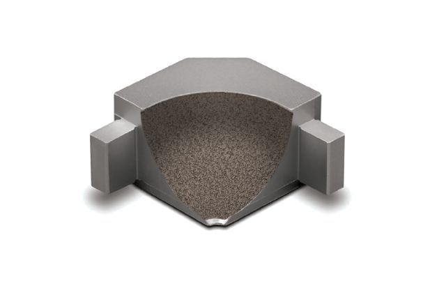 Schluter DILEX-AHKA Coin intérieur 90° avec un radius de 3/8" (10 mm) - aluminium anthracite clair