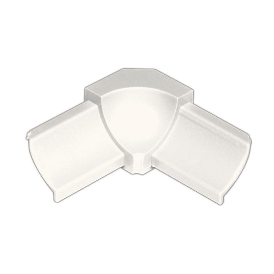 Schluter DILEX-PHK Inside Corner 90° avec un radius de 3/8" (10 mm) - plastique PVC blanc