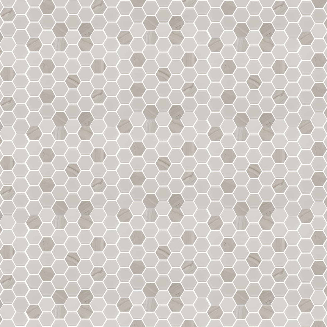 Carreaux de céramique | Collection Exagon - Mosaïque - 2 po x 2 po Crème Mosaïque - 2 po x 2 po Lustré
