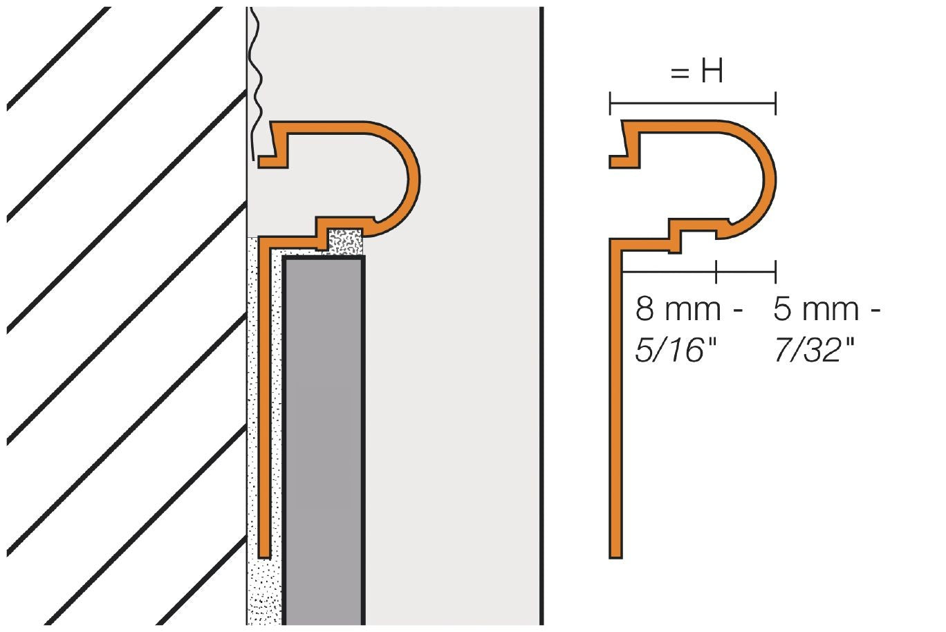 Schluter RONDEC-DB Coin extérieur 90° - aluminium anodisé mat 17/32" (14 mm)