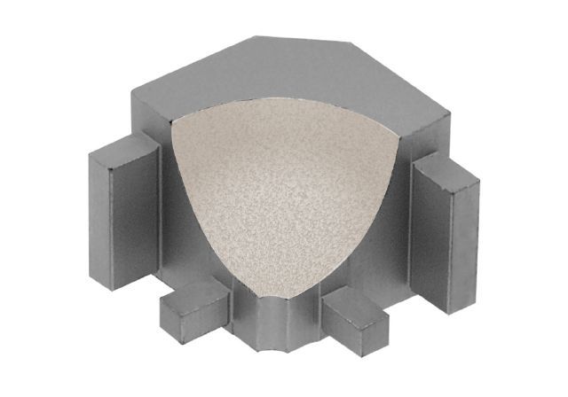 Schluter DILEX-AHK Coin intérieur 90° avec un radius de 3/8" (10 mm) - aluminium ivoire