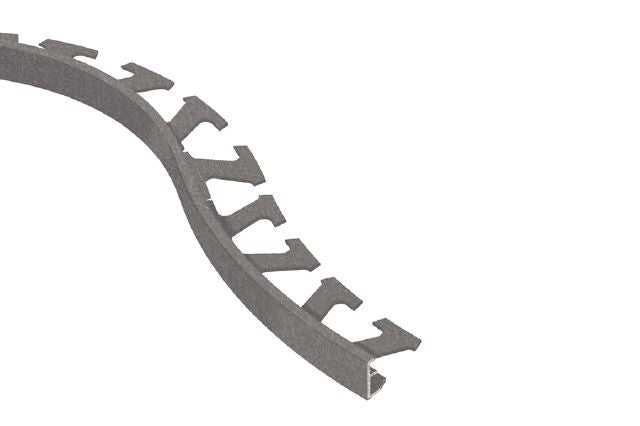 Schluter SCHIENE Profilé radius de bordure de mur aluminium étain 7/16" (11 mm) x 8' 2-1/2"