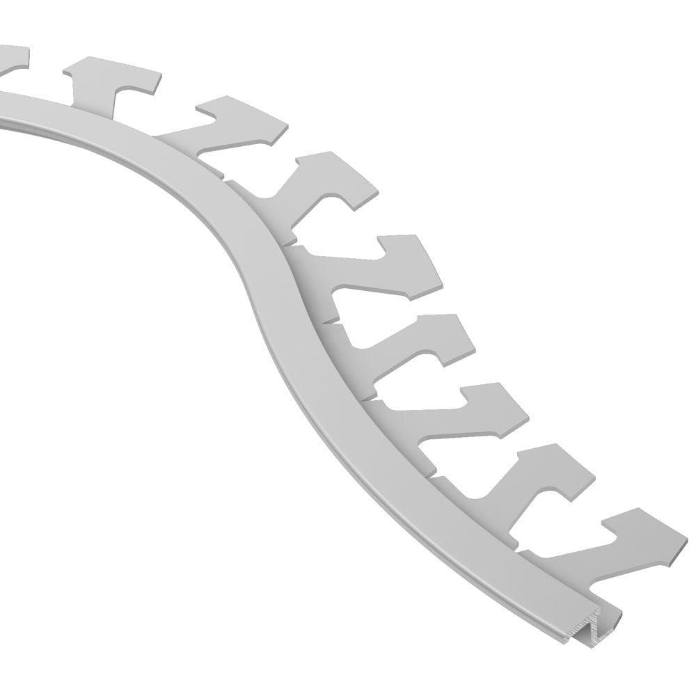 Schluter RENO-TK Radius Profilé réducteur - aluminium anodisé mat 1/4" (6 mm) x 8' 2-1/2"