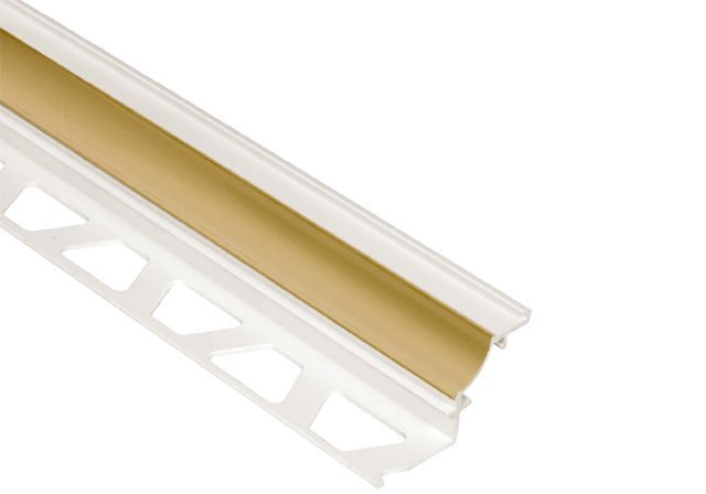 Schluter DILEX-PHK Profilé à gorge avec un radius de 3/8" - plastique PVC beige clair 5/16" (8 mm) x 8' 2-1/2"