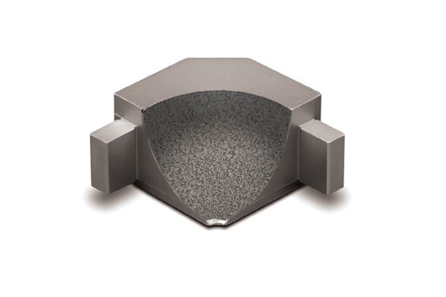Schluter DILEX-AHKA Coin intérieur 90° avec un radius de 3/8" (10 mm) - aluminium étain