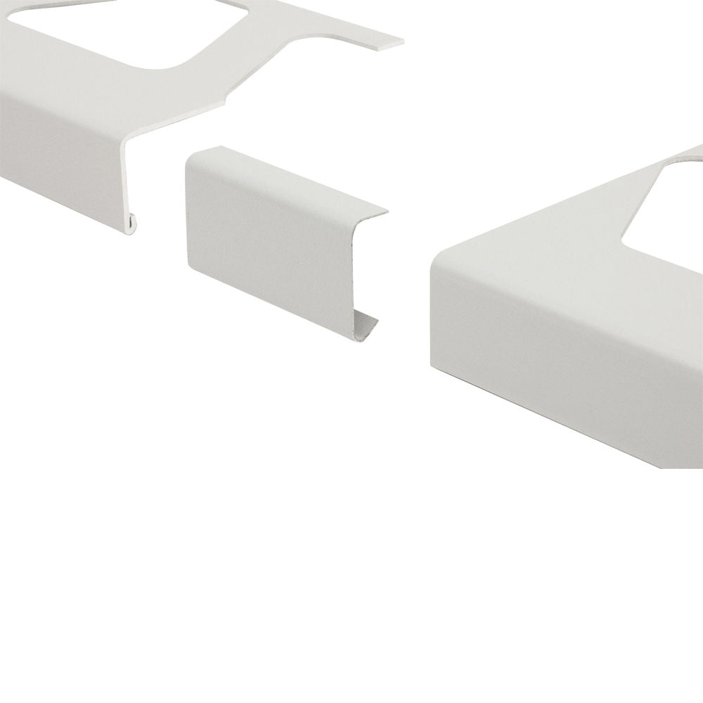 Schluter BARA-RW Raccord pour profilé de bordure de balcon aluminium blanc éclatant 1" (25 mm)
