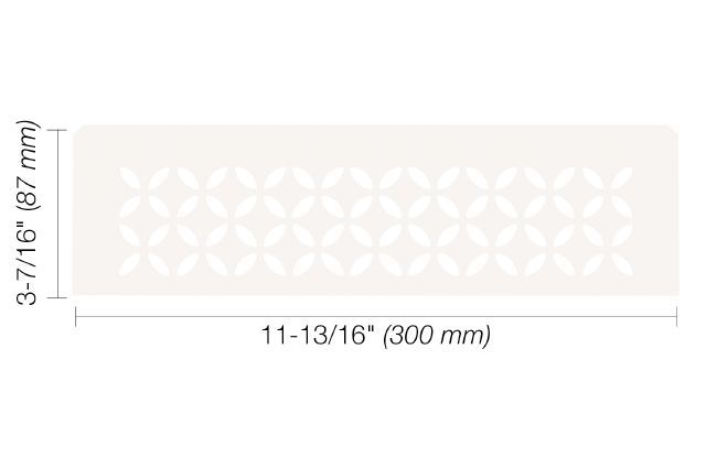 Schluter SHELF-N Étagère rectangulaire pour niche modèle Floral - aluminium blanc mat