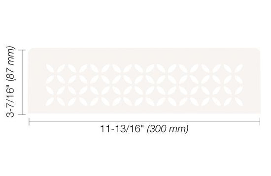 Schluter SHELF-N Étagère rectangulaire pour niche modèle Floral - aluminium blanc mat