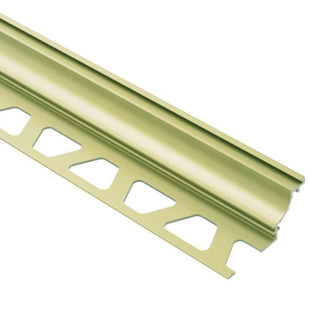 Schluter DILEX-AHK Profilé à gorge avec un radius de 3/8" (10 mm) - aluminium anodisé laiton mat 3/8" x 8' 2-1/2"