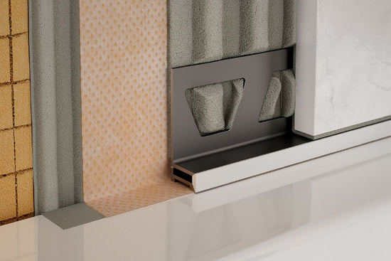 Schluter DILEX-BWA profilé de joint de mouvement périmètre en PVC beige clair, 10 mm x 8 ft 2-1/2 in