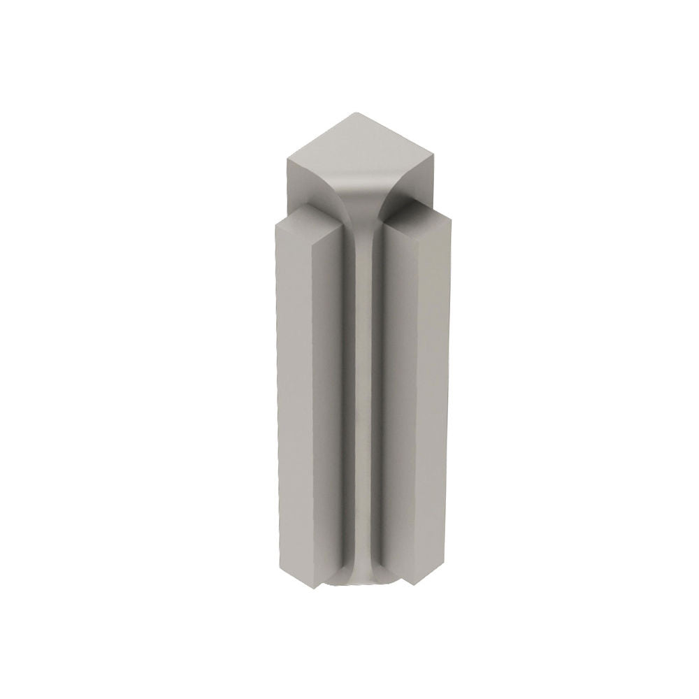 Schluter RONDEC-STEP Coin intérieur 90° avec ailette verticale de 2-1/4" - aluminium anodisé nickel mat 3/8" (10 mm)