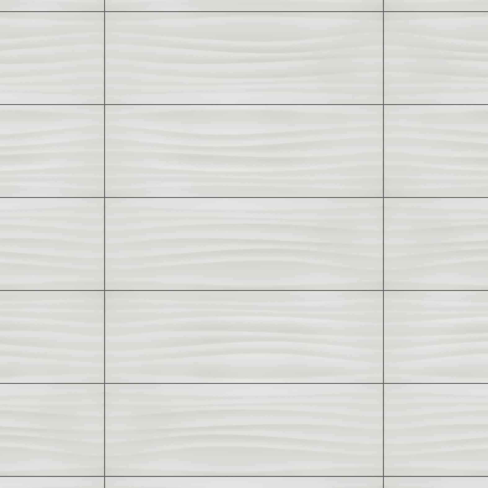 Carreaux de céramique Collection Vela 8 po x 24 po Wave Bianco — dalle rectangulaire blanche à motif ondulé
