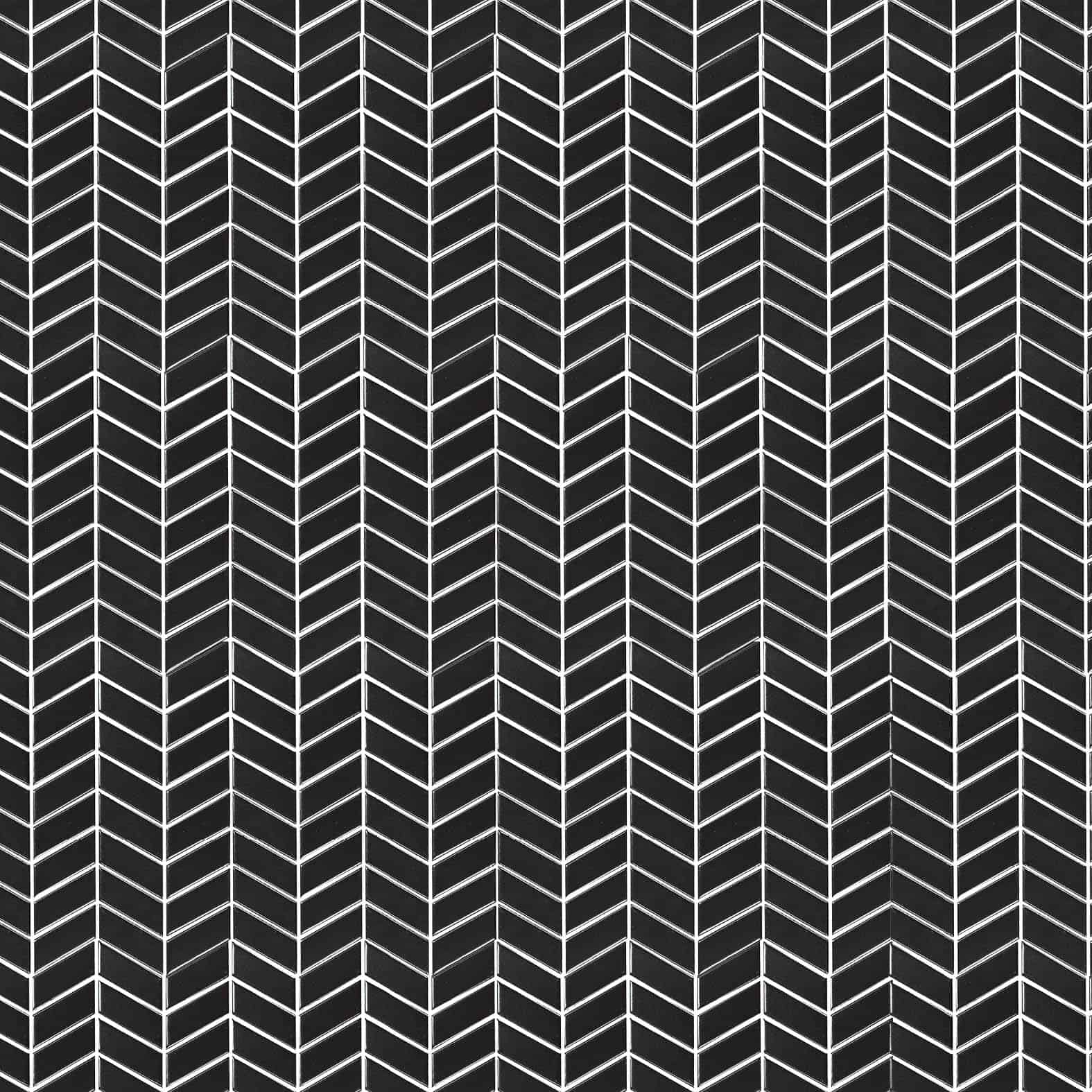 Carreaux de céramique Collection Horizon mosaïque 1 po x 2 po Nero noir