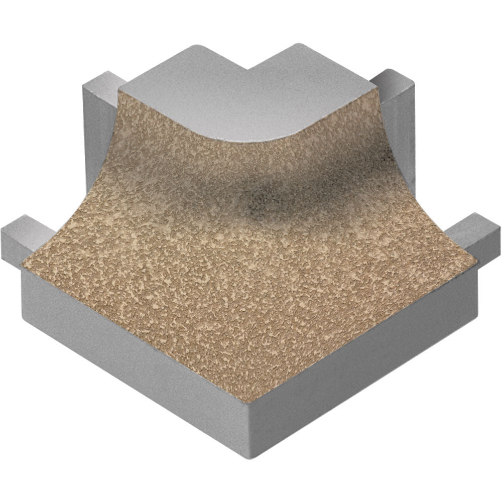 Schluter DILEX-AHK Coin extérieur rond 90° avec un radius de 3/8" (10 mm) - aluminium beige