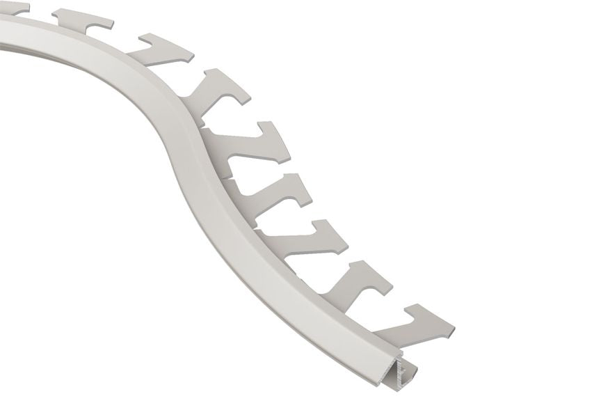 Schluter RENO-TK Radius Profilé réducteur aluminium anodisé nickel mat 1/2" (12.5 mm) x 8' 2-1/2"