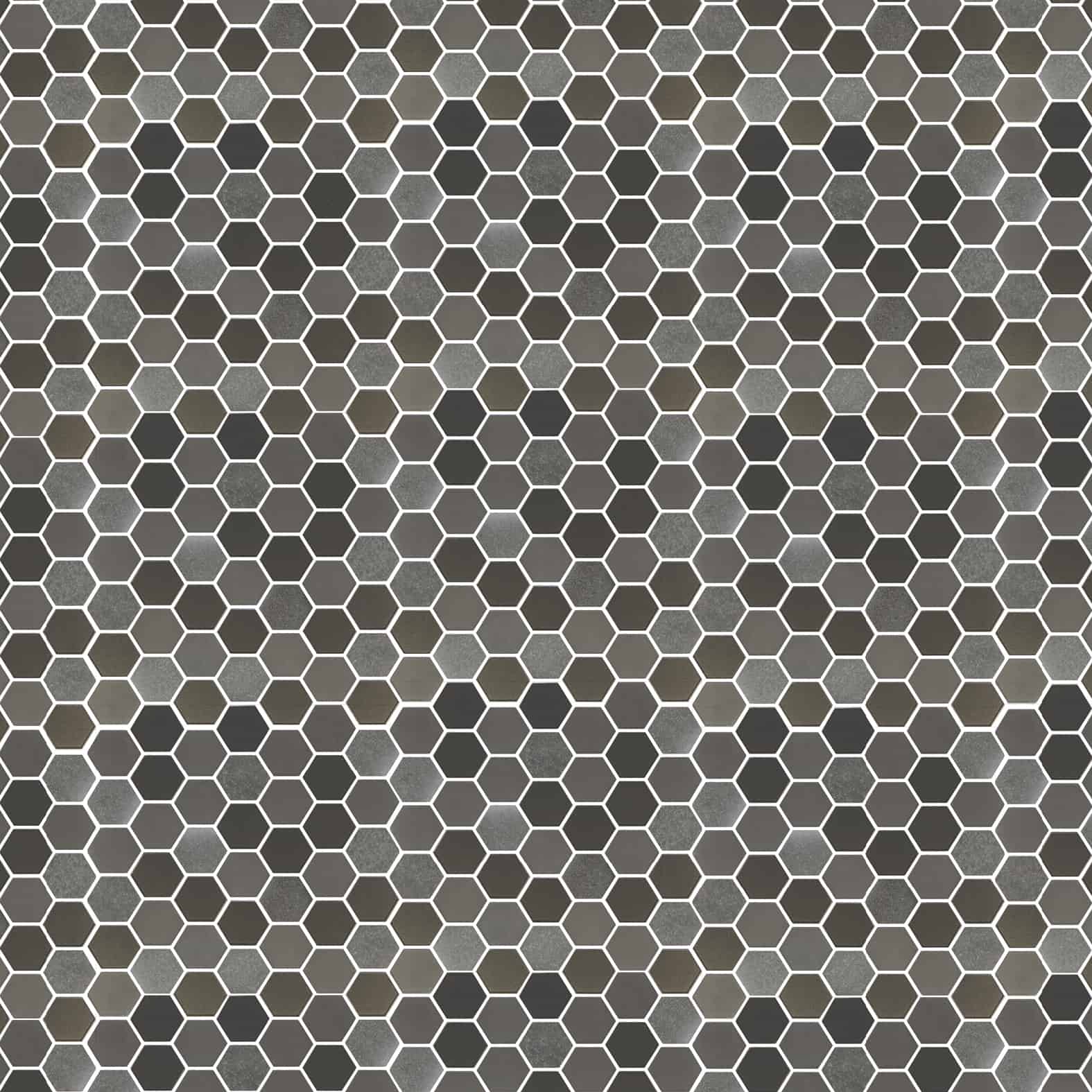 Carreaux de céramique Collection Exagon mosaïque 2 po x 2 po anthracite