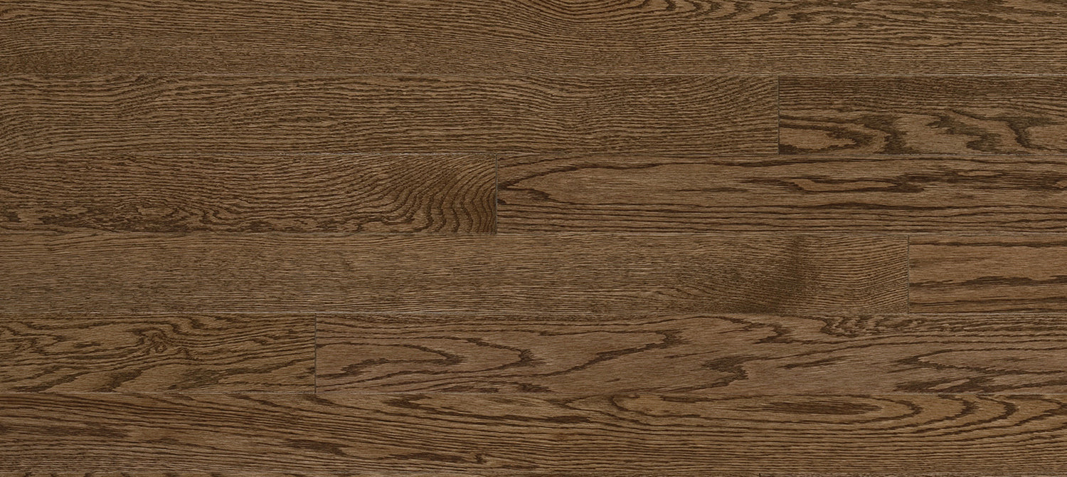 Preverco Flex16 plancher bois d'ingénierie Chêne rouge Nuance Komodo satiné, lames 5-1/8 po x 5/8 po