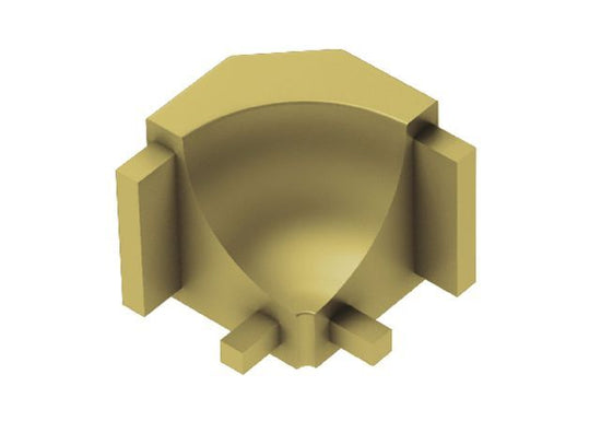 Schluter DILEX-AHK Coin intérieur 90° avec un radius de 3/8" (10 mm) - aluminium anodisé laiton mat