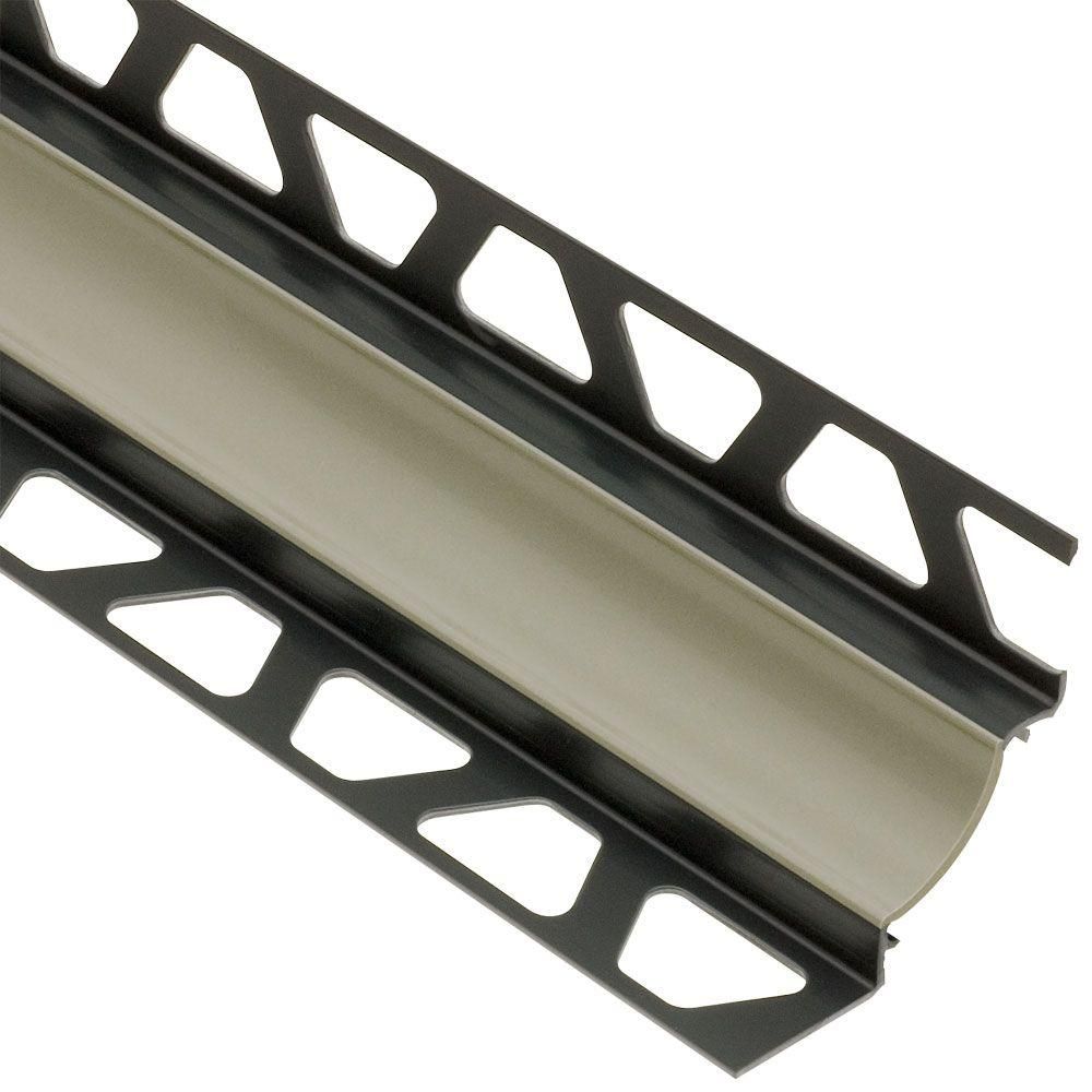 Schluter DILEX-HKW Profilé à gorge avec un radius de 11/16" - plastique PVC gris 9/32" (7 mm) x 9/32" x 8' 2-1/2"