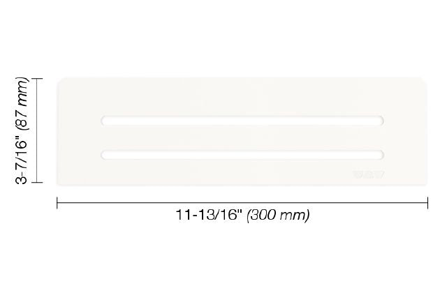 Schluter SHELF-N Étagère rectangulaire pour niche modèle Wave - aluminium blanc mat