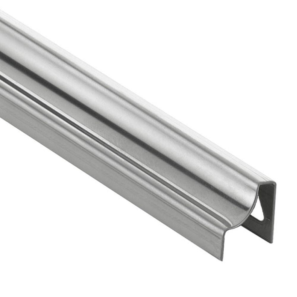 Schluter DILEX-HKU Profilé à gorge avec ailette d'ancrage et un radius de 3/8" (10 mm) - acier inoxydable brossé (V2) 8' 2-1/2"